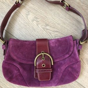 Coach purple suede bag